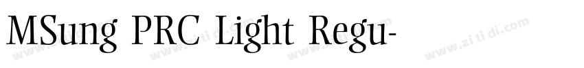 MSung PRC Light Regu字体转换